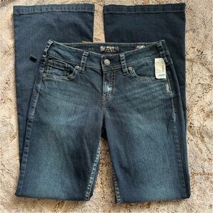 Silver Jeans Dark Blue Flare & Wide Leg Women Jeans